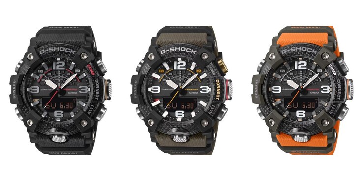 Balról jobbra: a Casio G-Shock GG-B100X-1A, GG-B100X-1A3 és GG-B100X-1A9 órák