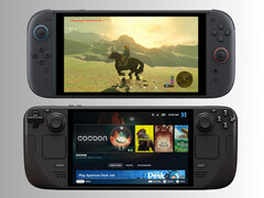 Nintendo Switch 2 a Steam Deck felett (Kép forrása: Nintendo of America, Valve szerkesztéssel)