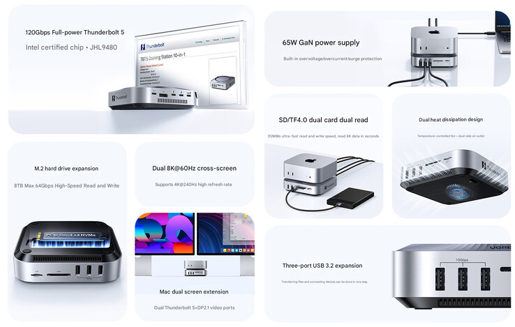 A Thunderbolt 5 dokkoló legfontosabb jellemzői a Mac mini számára (gépi fordítás)