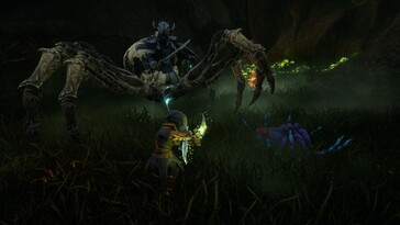 Egy kép, amely a Dungeons of Sundaria című játékban zajló csatát ábrázolja.