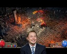 Elon Musk megbukik a Path of Exile 2 tutorial bossán - élőben, streamben. (Kép forrása: Pixabay, Tumisu / YouTube, WoldGamerSK)