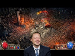 Elon Musk megbukik a Path of Exile 2 tutorial bossán - élőben, streamben. (Kép forrása: Pixabay, Tumisu / YouTube, WoldGamerSK)
