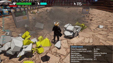 A képen: A Game Quest játékmenetéről készült screenshot: The Backlog Battler.