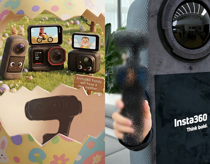 Insta360 kettős kamerával (balra), Insta360 teaser kép teljes méretben (jobbra).