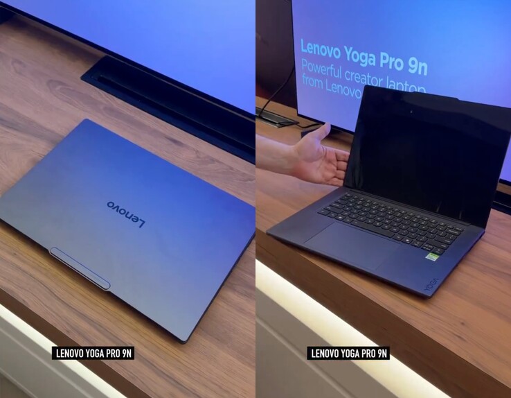 A Lenovo Yoga Pro 9n a Computex 2026 kiállításon bemutatott állapotban.
