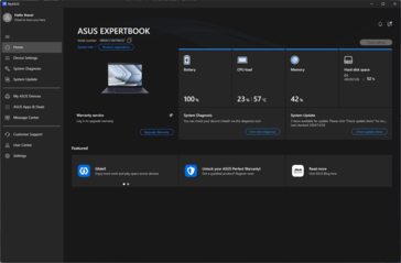 MyAsus: Kezdőképernyő