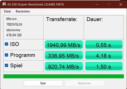 Copy benchmarks