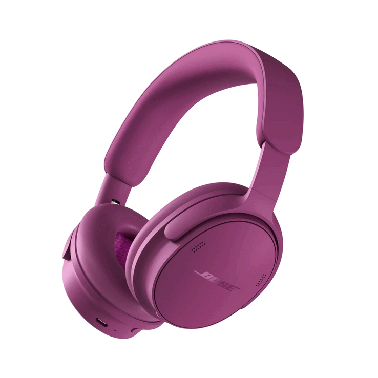 Bose QuietComfort fejhallgató (2. generáció) rózsafa-lila színben.