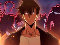 Egyedi kép, amelyen Sung Jin-Woo látható az uralkodók előtt. (Kép forrása: Ana Nieves)