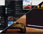 Xbox alkalmazás Windowson (fent) és Steam Machine-en (lent).