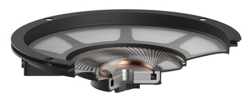 Kézzel készített 58 mm-es integrált meghajtóegység. (Kép forrása: Audio-Technica)