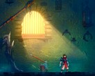 Dead Cells Steam screenshot a napsugárban álló karakterrel egy börtöncellában
