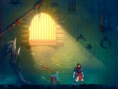 Dead Cells Steam screenshot a napsugárban álló karakterrel egy börtöncellában