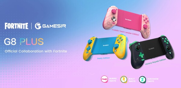 A GameSir G8 Plus Fortnite Edition vezérlőkhöz ingyenes emojik járnak.