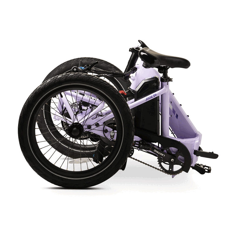 A Lectric XP Trike2 750 és 500, mindkét modell összecsukható kialakítású (Kép forrása: Lectric)
