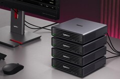 Legfeljebb négy Lenovo ThinkCentre X Ultra mini PC összevonható egy nagy teljesítményű mesterséges intelligencia szerverré.