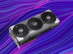 Az RX 9060 XT/RX 9070 GRE csak az AIB-eknél lehetett kapható, mint az itt látható Asus TUF RX 9070. (Kép forrása: Asus, Unsplash, szerkesztve)