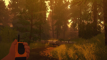 Egy kép, amely egy erdőt ábrázol a Firewatchban.
