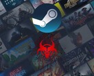 Steam banner malware logóval