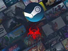 Steam banner malware logóval