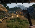 Egy kép, amely egy falut ábrázol a Sengoku Dynasty játékban, amely most 52%-os kedvezménnyel kapható a Steamen.