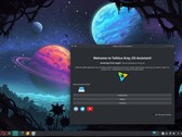 Arch-alapú Xray_OS Linux desktop Tolitica asszisztenssel (Kép forrása: Xray_OS on SourceForge)