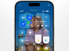 A Liquid Glass szoftver dizájnja nagyban befolyásolja az iOS Control Central esztétikáját. (Kép forrása: Apple a YouTube-on)