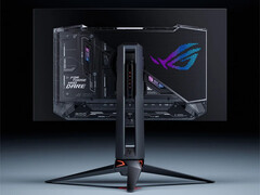 Az Asus legújabb 27 hüvelykes gamer monitora a szemet gyönyörködtető félig átlátszó dizájnnyelvet alkalmazza. (Kép forrása: Asus)