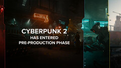 A Cyberpunk 2 a CDPR saját fejlesztésű REDengine helyett az Unreal Engine 5-ön fog alapulni. A képen - Artwork a "Cyberpunk 2 has started pre-production phase" szöveggel felülről. (Kép forrása: @CDPROJEKTRED_IR on X/Twitter)
