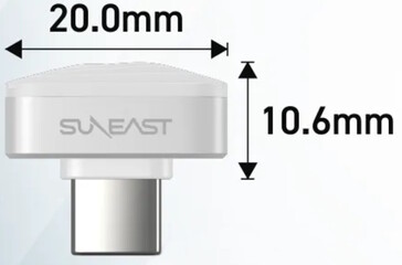 A Suneast Nano a világ legrövidebb USB-C flash meghajtója. (Kép forrása: Suneast)
