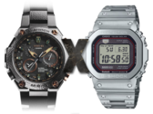 Az új Casio MR-G kiszivárgása e két világ kereszteződésére utal. A képen - Balra a Casio MRG-G1000HT-1A, középen egy "X", jobbra pedig a Casio MRG-B5000 szögletes G-Shock. (Kép forrása: Casio - Szerkesztve)