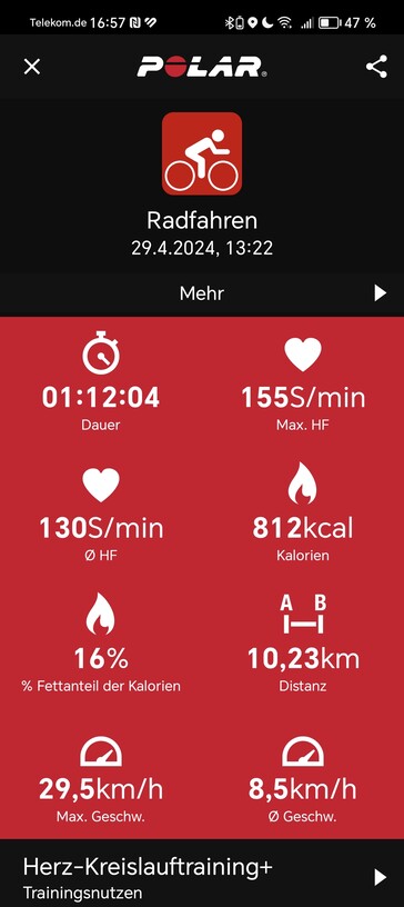 Pulzusszámmérés a Polar H10 mellkaspánttal
