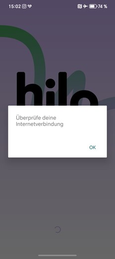 Az alkalmazás nem indul el internetkapcsolat nélkül.
