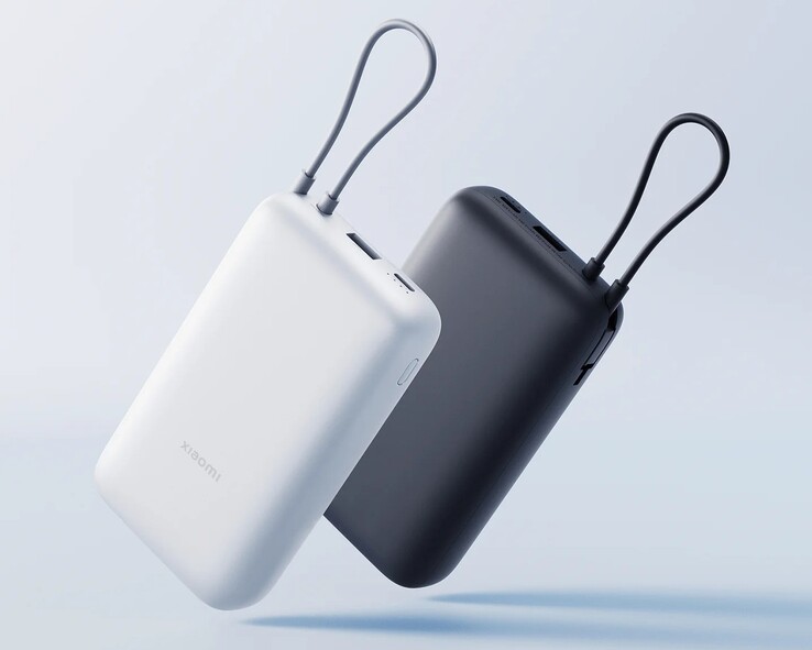 A Xiaomi Power Bank 20000 (integrált kábel) globálisan. (Kép forrása: Xiaomi)