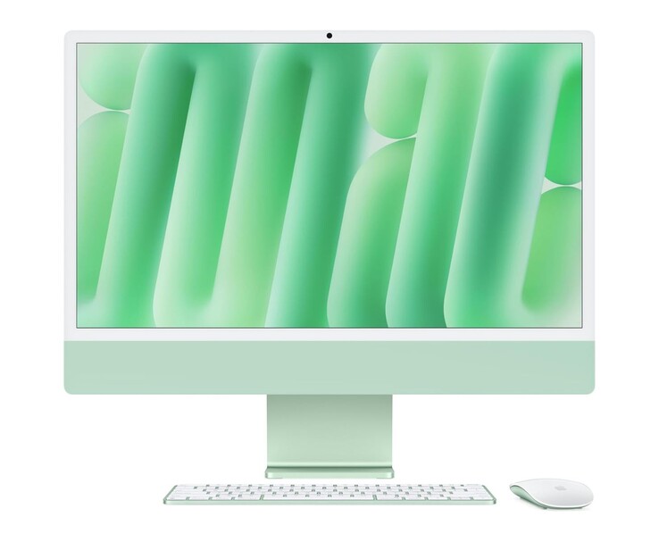 Apple 24 hüvelykes iMac zöld színben, hozzá illő billentyűzettel és egérrel (Kép forrása: Apple)