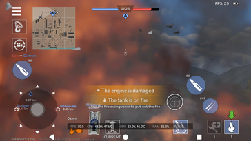 A War Thunder Mobile például értelmesen megjeleníthető (Kép forrása: Notebookcheck)