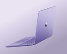 Az új, 13 hüvelykes Surface Laptop Violet színváltozatban.