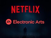 A Netflix banner az Electronic Arts logójával látható (Kép forrása: Netflix, Electronic Arts szerkesztéssel)
