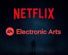 A Netflix banner az Electronic Arts logójával látható (Kép forrása: Netflix, Electronic Arts szerkesztéssel)