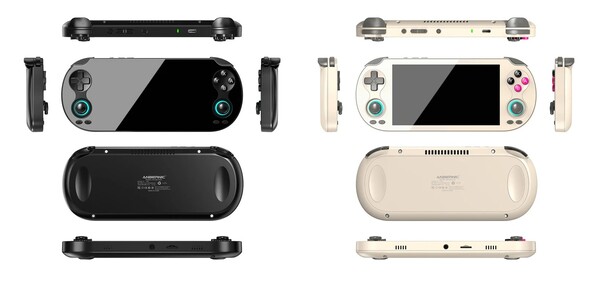 Az Anbernic RG Vita fekete és retro szürke színben kapható.