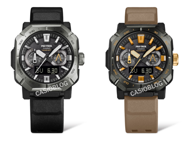 A Casio PRWB1000-1 (balra) és PRWB1000-5 (jobbra) órák. (Kép forrása: Casioblog, szerkesztve)
