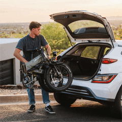 A Lectric XP4 elektromos kerékpár összecsukható kialakítású (Kép forrása: Lectric)