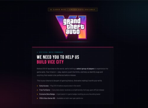 GTA 6 korai hozzáférésű átverés webhely