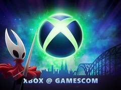 Xbox Gamescom 2025 banner Hornet-tel a Hollow Knightból: Silksong (Kép forrása: Xbox Wire, Team Cherry szerkesztéssel)