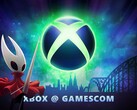 Xbox Gamescom 2025 banner Hornet-tel a Hollow Knightból: Silksong (Kép forrása: Xbox Wire, Team Cherry szerkesztéssel)