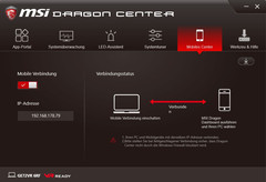 MSI Dragon Center, Mobile Center