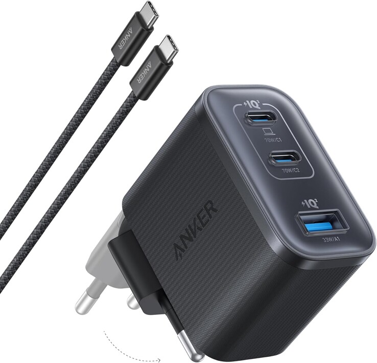 Az Anker Nano töltő (70W, 3 csatlakozó). (Kép forrása: Anker)