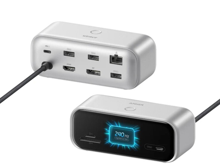 Az Anker Nano USB-C Hub ezüst változata (10 az 1-ben, 240Hz, kijelző)