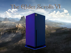 Az Elder Scrolls 6 bannerje, amelyen egy Xbox konzol látható