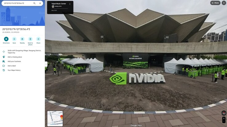 Az Nvidia és a Windows posztjaiban szereplő koordináták az Nvidia keynote helyszínére mutatnak a Google Maps-en
